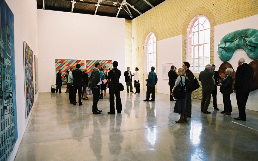 Royal Academy Schools Gallery reception at New River Village, (c) Ron Bambridge 1
