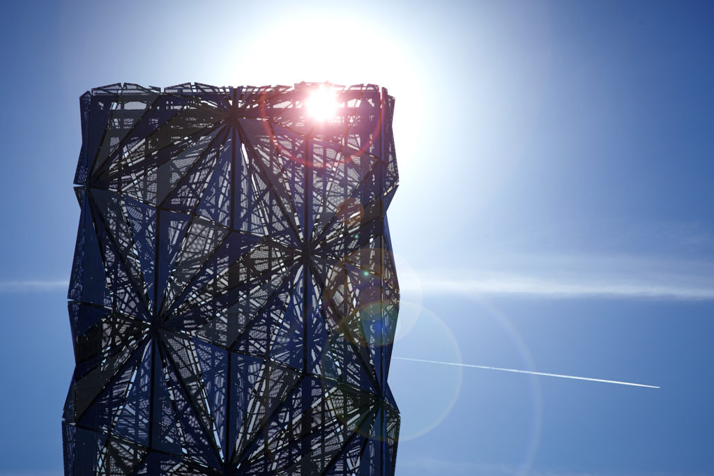 Optic Cloak by Conrad Shawcross, Greenwich Peninsula, Curated by Futurecity