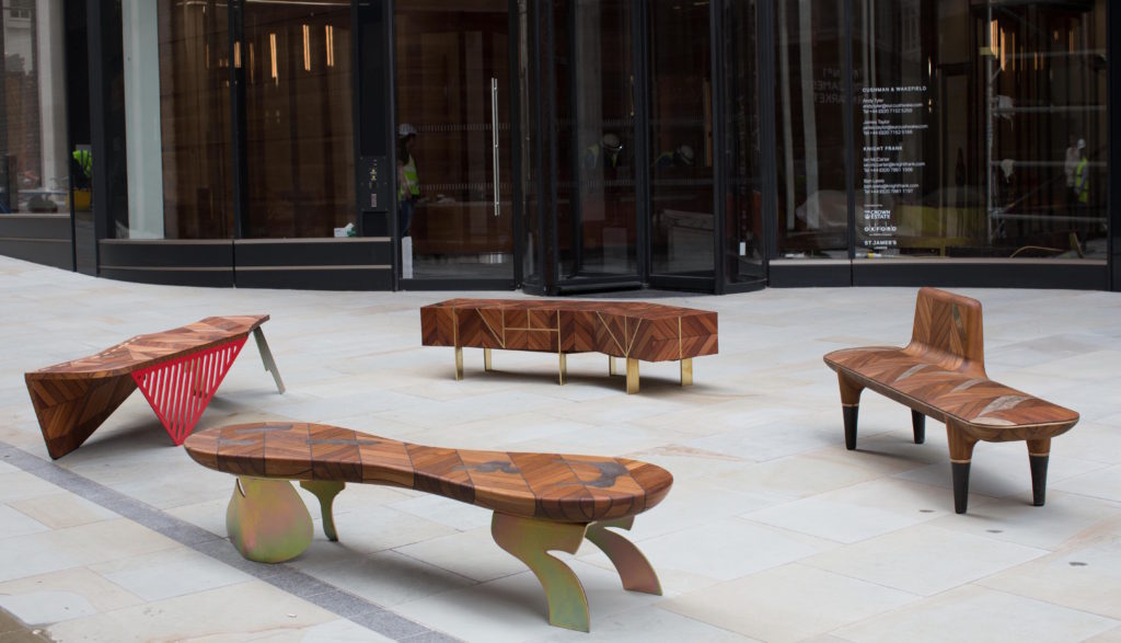 Street Furniture by Studio Swine, Curated by Futurecity, St James Market, London