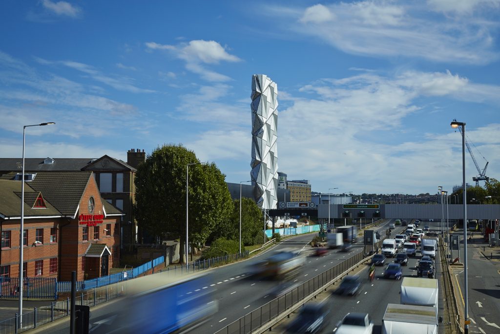 Optic Cloak by Conrad Shawcross, Greenwich Peninsula, Curated by Futurecity